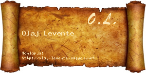 Olaj Levente névjegykártya
