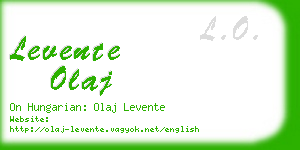 levente olaj business card
